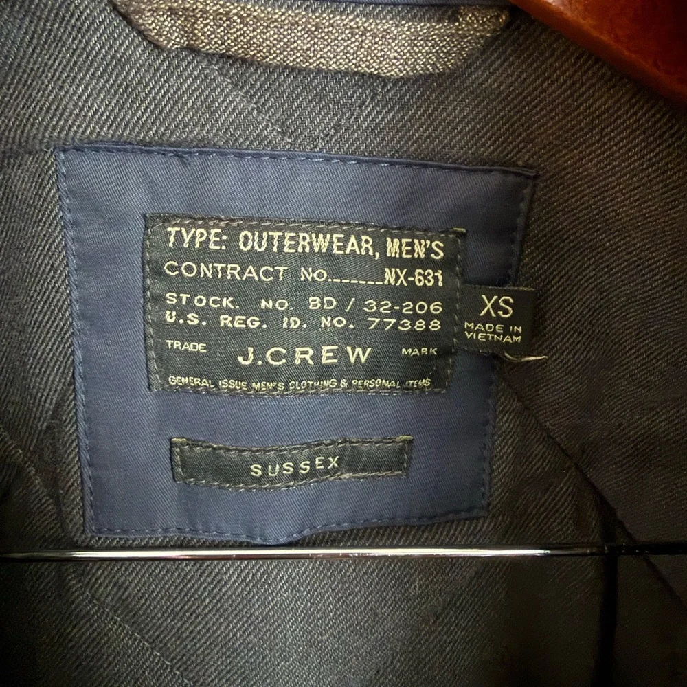 J.Crew Men’s Quilted Field Jacket XS Navy Lightweight Snap Front Coat